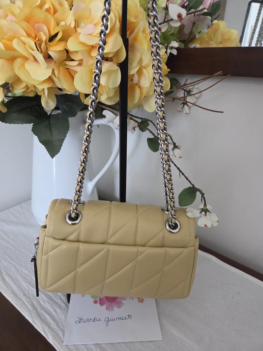 Coach Quilted Tabby 20 EUC Color: Hay - Picture 2 of 9